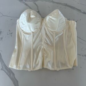 Dominique Cream Satin Corset Bustier